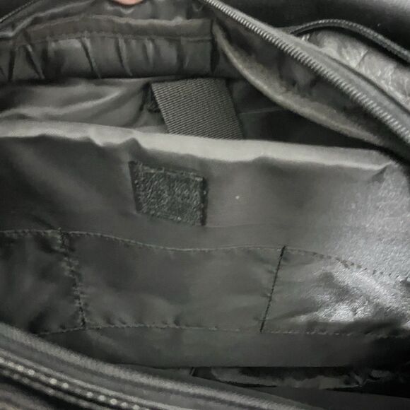 Vintage Wilsons Leather Black Laptop Briefcase Messenger Bag Expandable Travel - Picture 10 of 14